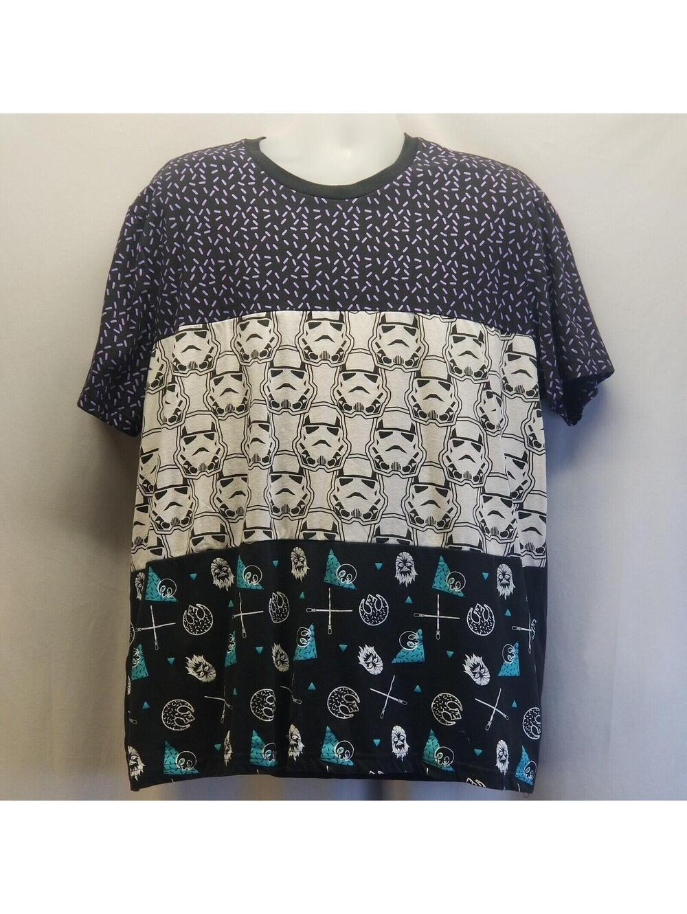 Star Wars Storm Trooper & Chewbacca Layered Graphic T Shirt Mens 2XL